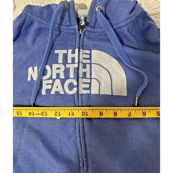 North Face Full Zip Blue Large Size Hoodie - Picture 7 of 8